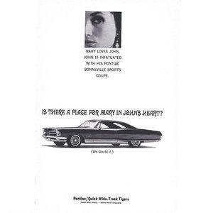 Pontiac Bonneville Sports Coupe Car Auto 1960s Vintage Print Ad 9 inch Tall